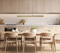 LINEA Taklampa 100cm Ljust trä