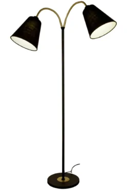 LJUSDAL Golvlampa 2L 140cm Svart/Matt Mässing