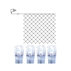 Ljusnät 3x3m Serie LED Kallvit/Transparent
