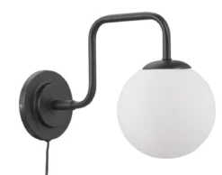 LONDON Vägglampa 21cm Svart