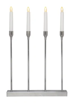 LOTTIE Ljusstake Batteri 4L 48cm Krom