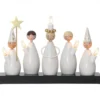 LUCIA CHOIR Träljusstake 33cm Vit