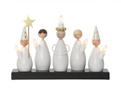 LUCIA CHOIR Träljusstake 33cm Vit