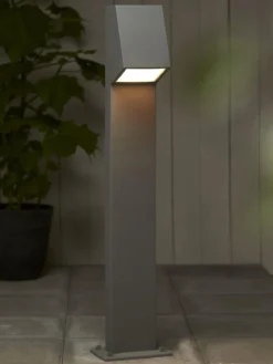 LUTON Stolpbelysning IP44 100cm Grå