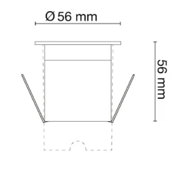 LYNX Decklight 56mm 1-Pack Mörkgrå 12V IP67