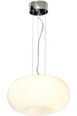 MANET Taklampa 37cm Vit/Krom