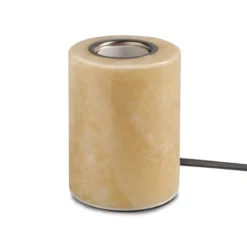 MARBLE Lampfot E27 10,5cm Beige Polerad