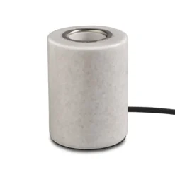MARBLE Lampfot E27 10,5cm Blank Vit