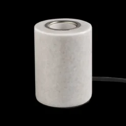 MARBLE Lampfot E27 10,5cm Blank Vit