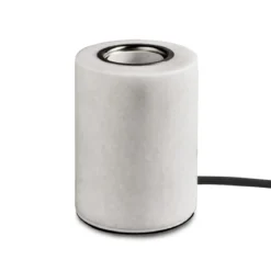 MARBLE Lampfot E27 10,5cm Mattvit