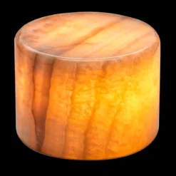 MARBLE L Bordsljus Äkta Marmor 8x6cm Amber