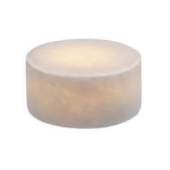 MARBLE Silkesmatt Bordsljus Äkta Marmor 8x4cm Vit