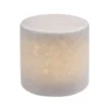 MARBLE Silkesmatt Bordsljus Äkta Marmor 8x8cm Vit