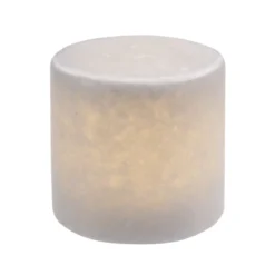 MARBLE Silkesmatt Bordsljus Äkta Marmor 8x8cm Vit