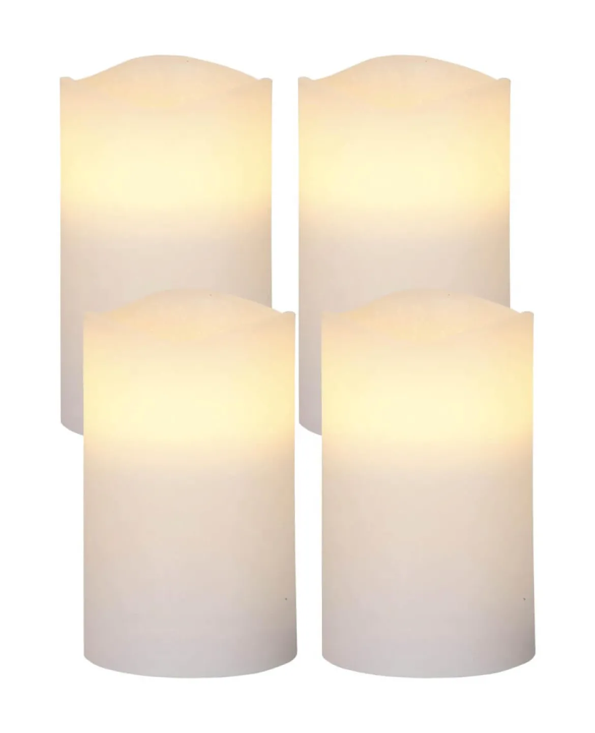 MAY LED-Blockljus 4-pack 12,5cm Vit