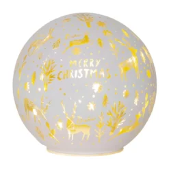 MERRYX-MAS Glasdekoration Batteri 15cm Vit