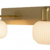 MESSINA Vägglampa Bad 2L 34,5cm Matt Mässing/Opalvit IP44