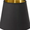 MIA METALLINSIDA Lampskärm 20/14cm Svart/Guld