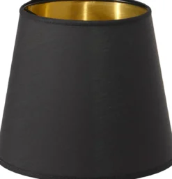 MIA METALLINSIDA Lampskärm 24/18cm Svart/Guld