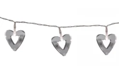 MIRROLA HJÄRTAN Ljusslinga 90cm Silver
