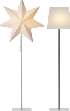 MOA Set m. Skärm & Stjärna på fot 82cm Vit