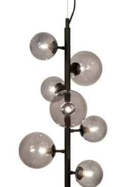 MOLEKYL Taklampa Lodrät 7L 38cm Svart/Rökgrå