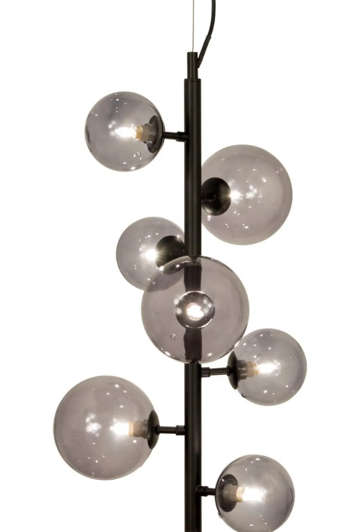 MOLEKYL Taklampa Lodrät 7L 38cm Svart/Rökgrå