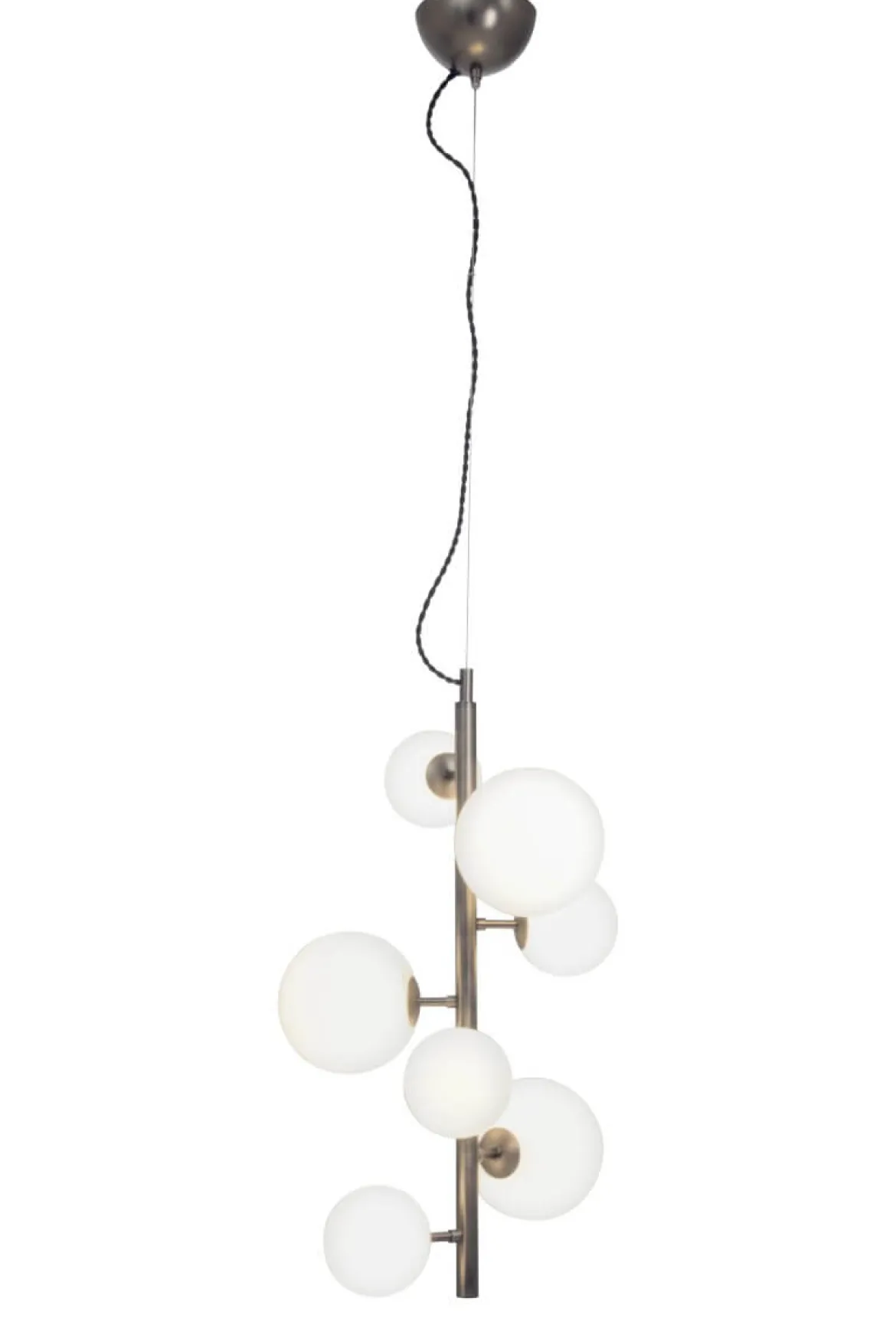 MOLEKYL Taklampa Lodrät 7L 38cm Tenn/Vit