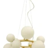 MOLEKYL Taklampa Rund 50cm Matt Mässing/Opalvit