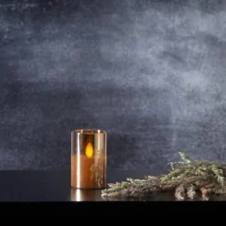 M-TWINKLE LED-Blockljus 7,5cm Amber