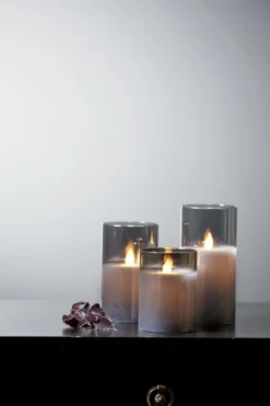 M-TWINKLE LED-Blockljus 10cm Svart
