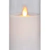 M-TWINKLE LED Blockljus 15cm Vax/Klar/Varmgul