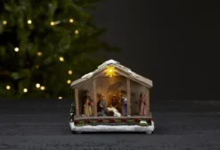 NATIVITY Panorama Krubba 19cm Flerfärgad