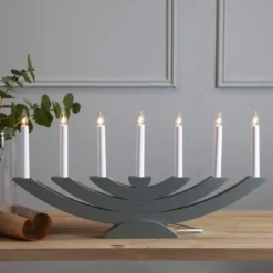 NAVIDA Ljusstake 7L 60cm Dimgrå