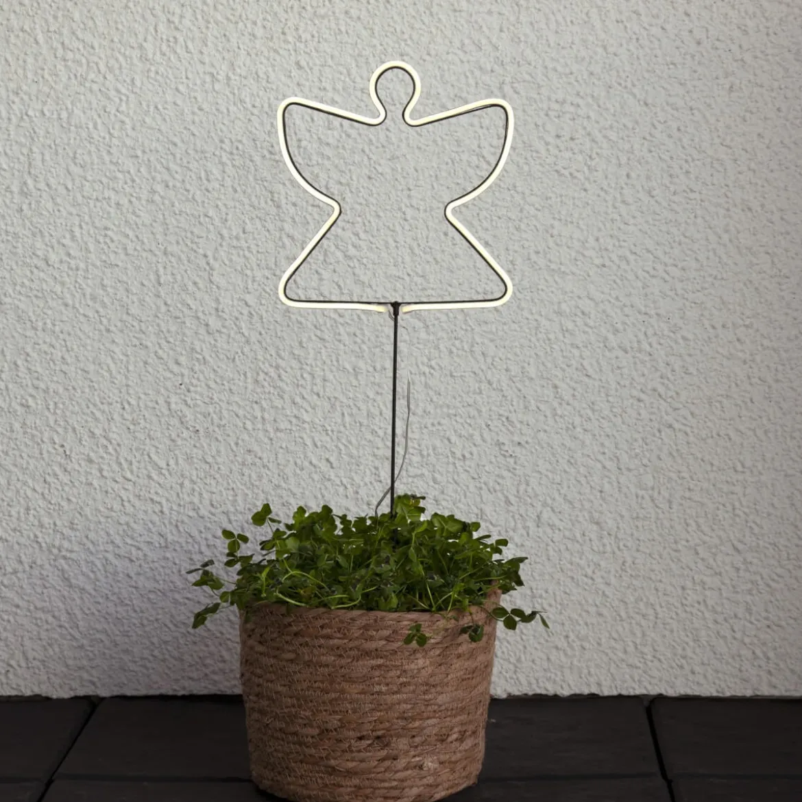 NEONANGEL Utomhusdekoration Batteri 65cm Vit IP44