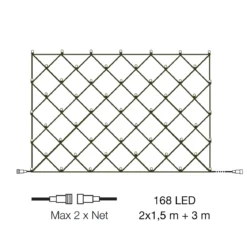 NET Ljusnät 2m 12V Varmvit IP44