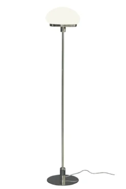 NEW AUGUST Golvlampa 140cm Krom/Opalvit
