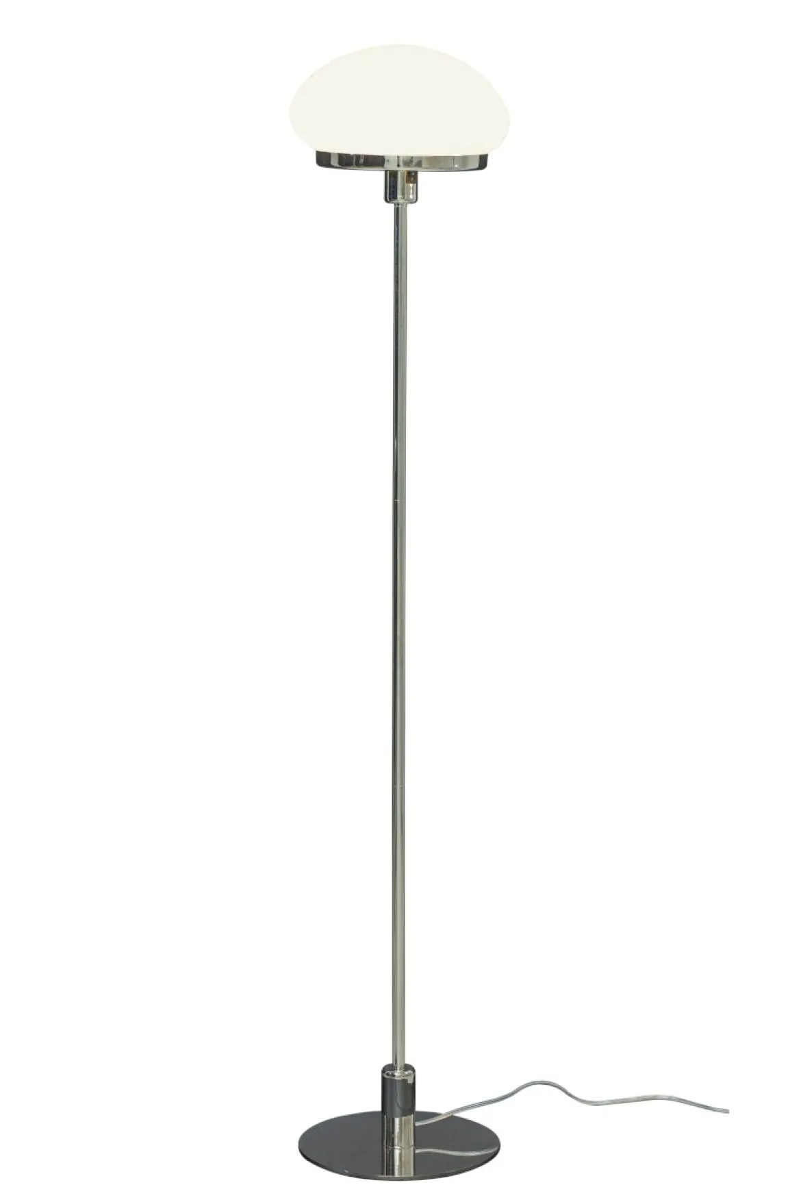NEW AUGUST Golvlampa 140cm Krom/Opalvit
