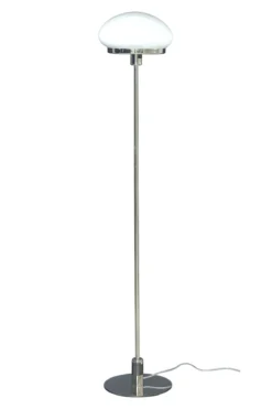 NEW AUGUST Golvlampa 140cm Krom/Opalvit