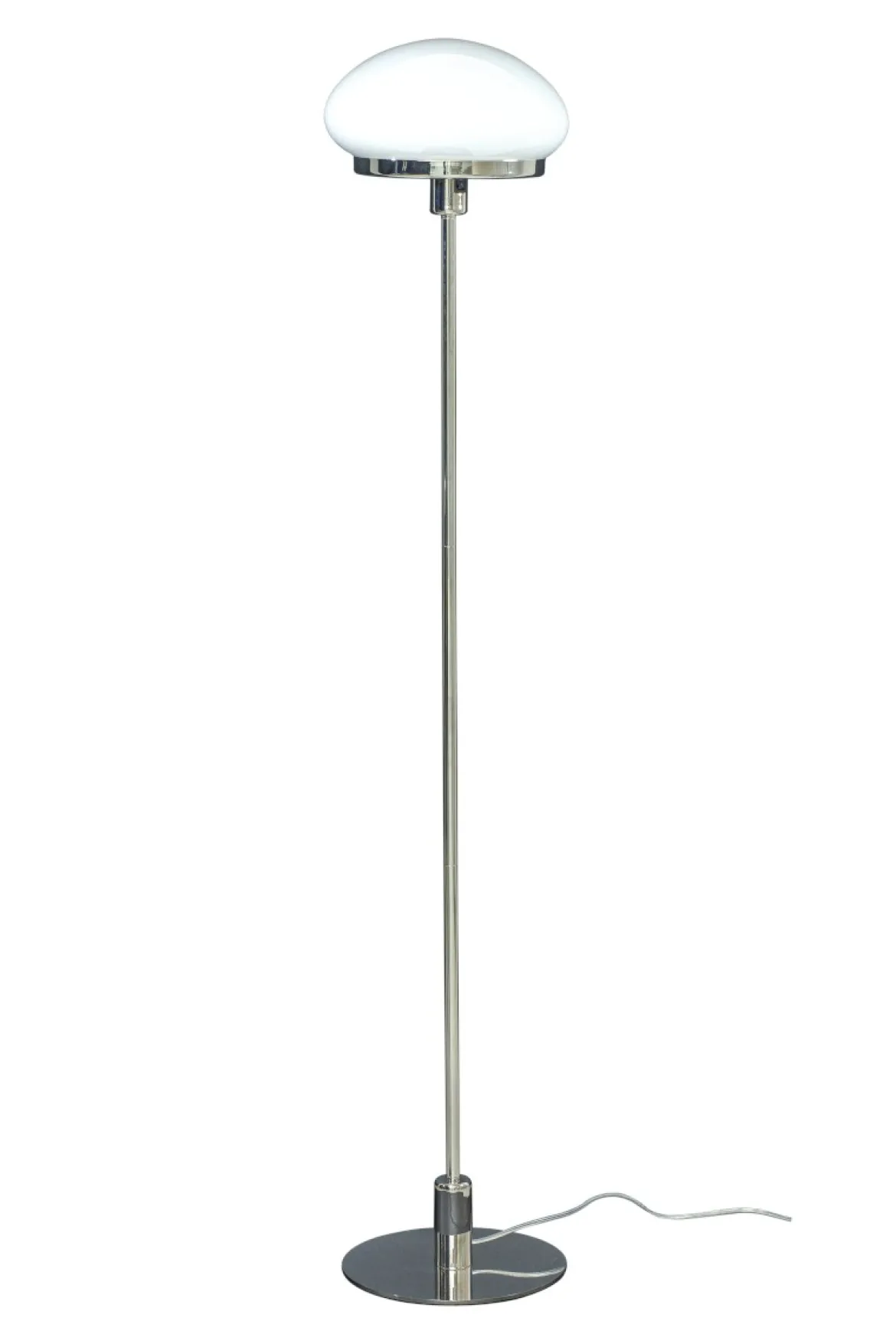 NEW AUGUST Golvlampa 140cm Krom/Opalvit