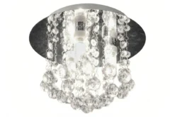 NICOLINE Plafond Bad 3L 26cm Krom/Klar IP44