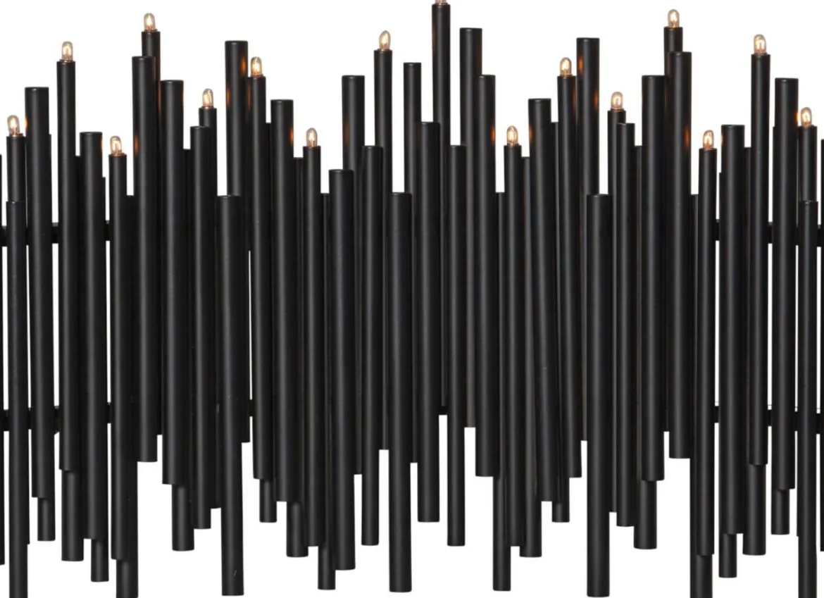 NOTE Ljusstake 16L 35cm Svart