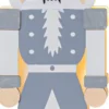 NUTCRACKER Bordsdekoration Batteri 25cm Grå/Vit