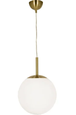 OPAL Takpendel 25cm Matt Mässing/Opalvit