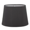 ORIVA Lampskärm Oval Silke 15cm/22cm Svart