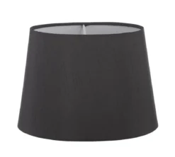 ORIVA Lampskärm Oval Silke 15cm/22cm Svart