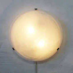 ORIVA Plafond 40cm Vit/Borstad Stål