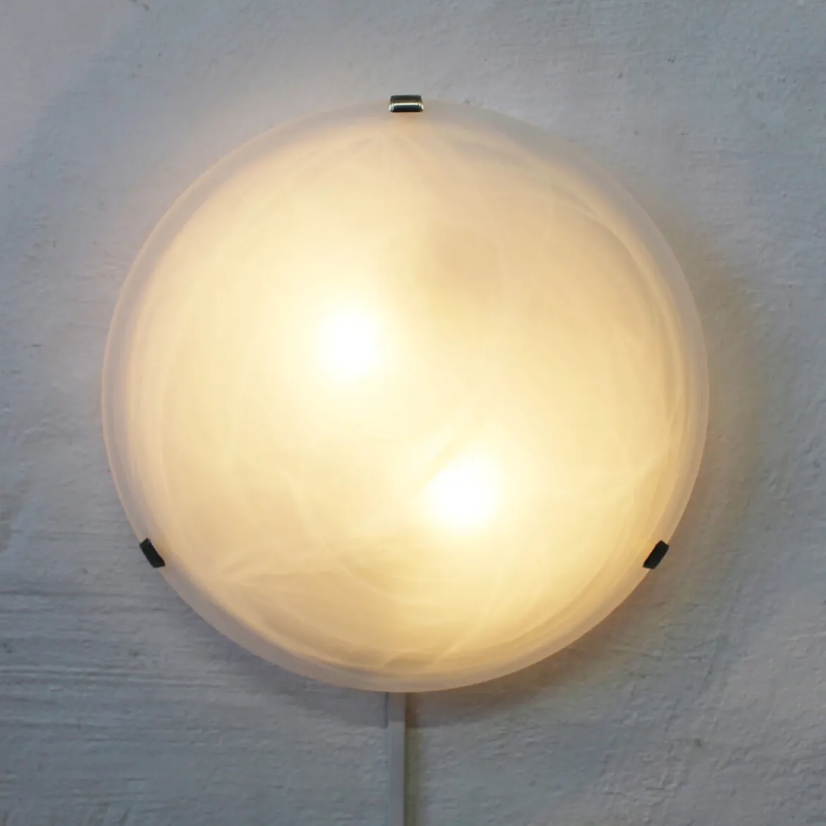 ORIVA Plafond 40cm Vit/Borstad Stål
