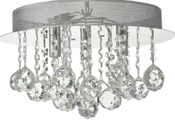 ORIVA Plafond Kristall K9 35cm Krom/Klar IP20