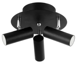 ORIVA Takspot Rund MiniGU10 3L 23cm Svart
